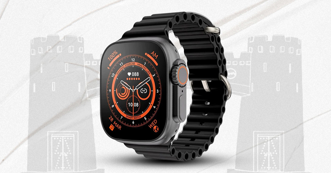 A collection of smart watches available at wholesale rates on Saddar for buyers in Peshawar.