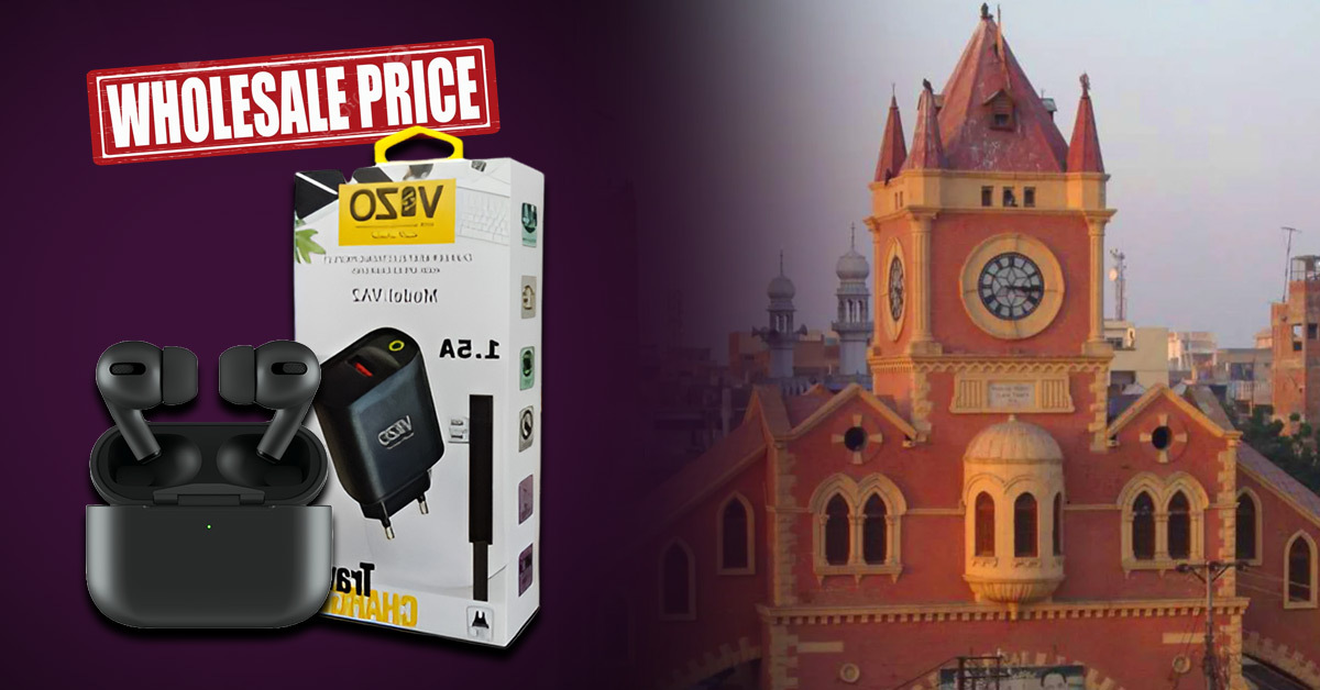 A collection of bulk chargers and earphones available at wholesale rates in Hyderabad through Saddar.