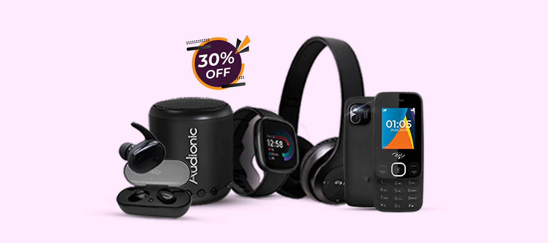 A variety of wholesale mobile accessories, including chargers and earphones, available in bulk for resale in Pakistan.