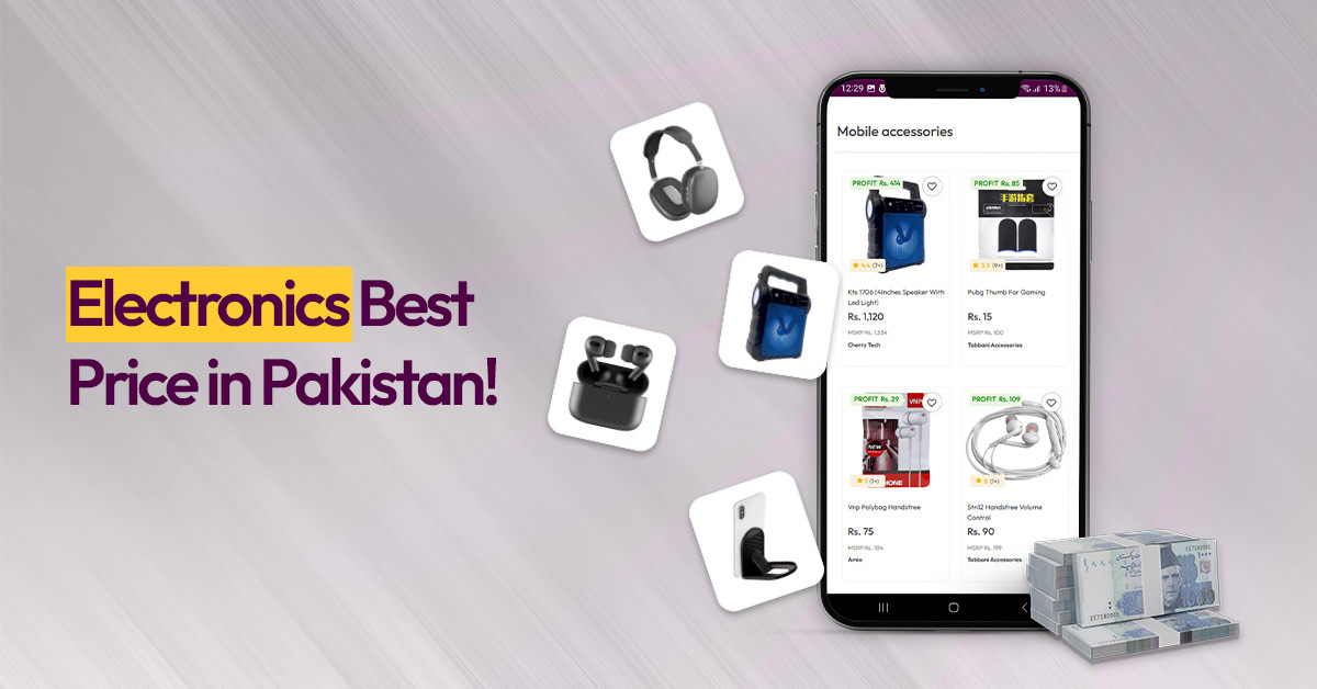 Wholesale electronics, including mobile accessories and gadgets, available on Saddar.