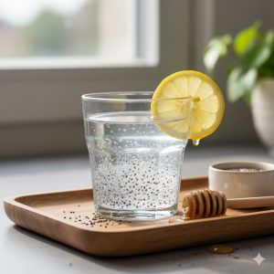 Chia seed energy drink with lemon and honey in Pakistan